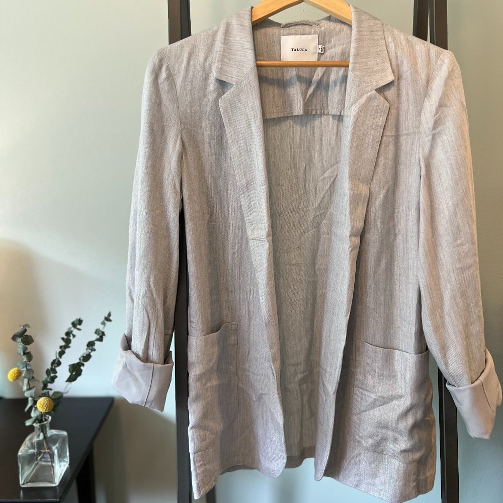 Aritzia/Talula Open Front Blazer - Light Grey